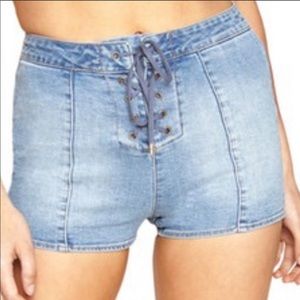 Amuse society lace up shorts